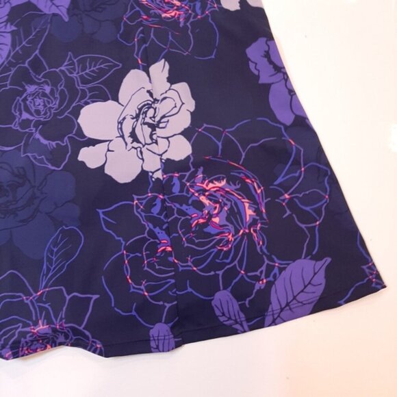 Beach Belle Floral Swimdress Babydoll Double Strap Tank One Piece Swimsuit - Picture 4 of 12